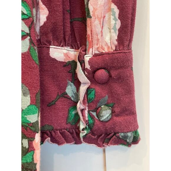 Matilda Jane Burgundy Floral lace BOHO Tunic Small - Picture 9 of 9